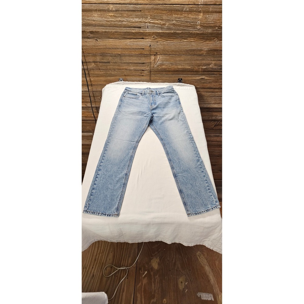 Old Navy Structured Straight Jeans Mens 32x30 Light Wash Blue Denim Pants